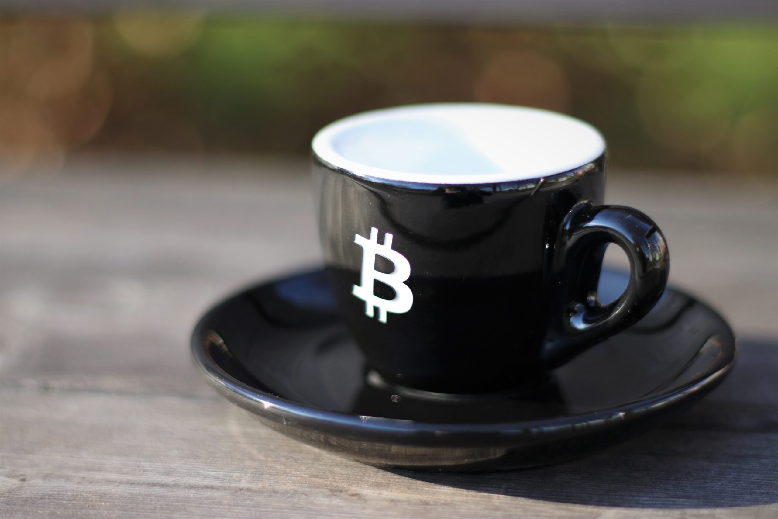 Espresso šálek Bitcoin